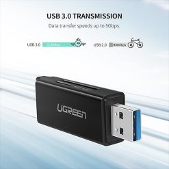 Đầu đọc thẻ nhớ SD/TF chuẩn USB 3.0 Ugreen 40752