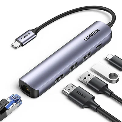 Bộ Chuyển Ugreen 20197 Type C to HDMI + 4 Cổng USB 3.0