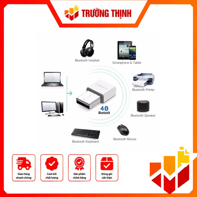Thiết bị USB thu Bluetooth Ugreen 30443