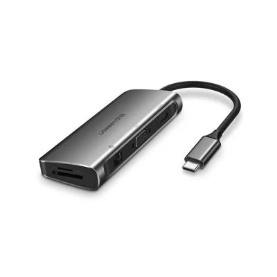Bộ chuyển đổi Ugreen 40873 USB Type-C sang HDMI, VGA, LAN