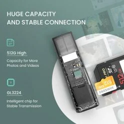 Đầu đọc thẻ nhớ SD/TF chuẩn USB 2.0 Ugreen 60721