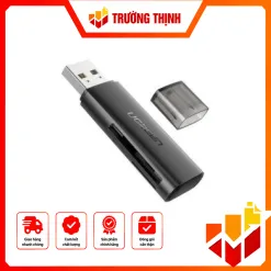 Đầu đọc thẻ nhớ SD/TF chuẩn USB 2.0 Ugreen 60721