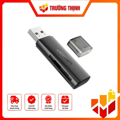 Đầu đọc thẻ nhớ SD/TF chuẩn USB 2.0 Ugreen 60721