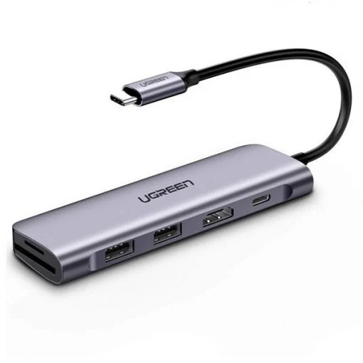 Thiết bị mở rộng Ugreen 70411 USB Type-C to HDMI, USB3.0, SD