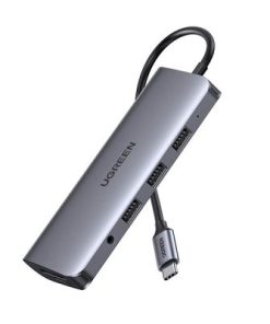 Bộ chuyển đổi Ugreen 80133 USB-C sang HDMI,VGA,LAN,3.5'