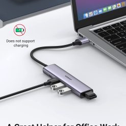 Bộ chia Ugreen 20805 USB 3.0 Type-A ra 4 cổng USB 3.0 (hỗ trợ nguồn Type-C)