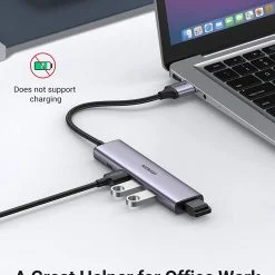 Bộ chia Ugreen 20805 USB 3.0 Type-A ra 4 cổng USB 3.0 (hỗ trợ nguồn Type-C)