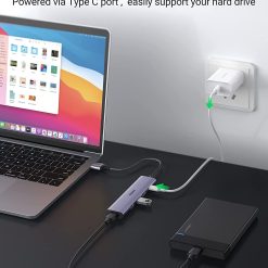 Bộ chia Ugreen 20805 USB 3.0 Type-A ra 4 cổng USB 3.0 (hỗ trợ nguồn Type-C)