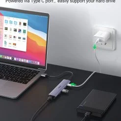 Bộ chia Ugreen 20805 USB 3.0 Type-A ra 4 cổng USB 3.0 (hỗ trợ nguồn Type-C)