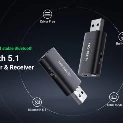 Bộ thu/ phát Bluetooth 5.1 UGREEN 60300 – 2 chế độ TX và RX