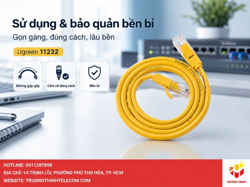 Cách bảo quản và sử dụng cáp mạng Ugreen 11232 bền bỉ nhất