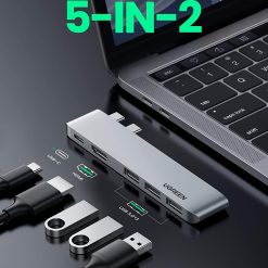 Bộ chuyển Ugreen 60559 USB-C sang HDMI + Hub USB 3.0 + USB-C