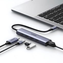 Bộ chuyển Ugreen 20934 Type C to HDMI + USB 3.0 + Lan Gigabit