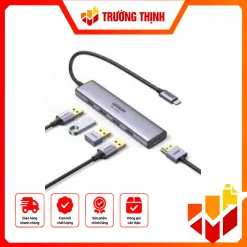 Bộ chuyển Ugreen 20955 Type C to HDMI + 4 cổng USB 3.0