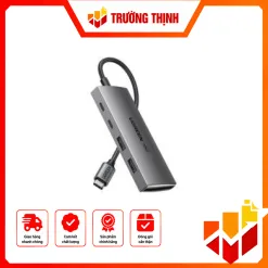 Bộ chia Ugreen 30758 USB Type-C ra 2 USB Type-C và 2 USB Type-A 3.1