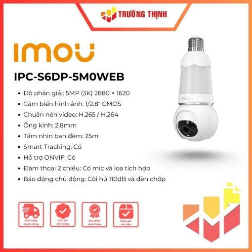 Camera Wifi 5MP iMOU IPC-S6DP-5M0WEB (Bulb cam 5MP)