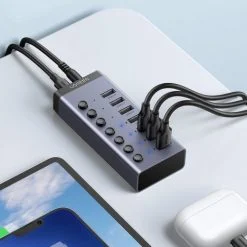 Bộ chia 7 cổng USB 3.0 có công tắc Ugreen 90307