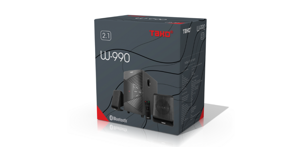 Loa máy tính 2.1 TAKO W-990 được đóng gói sang trọng