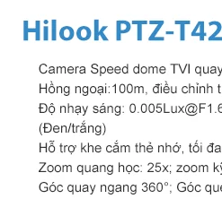 Camera HDTVI Speed Dome 2MP Hilook PTZ-T4225I-D
