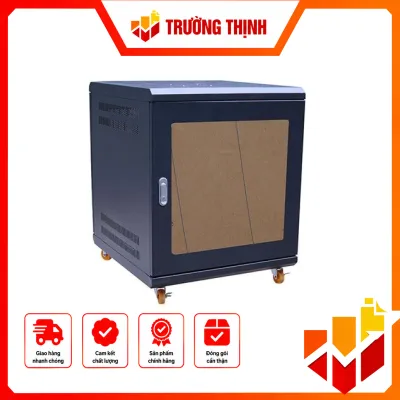 Tủ rack 12U-D600 có bánh xe (cửa mica)