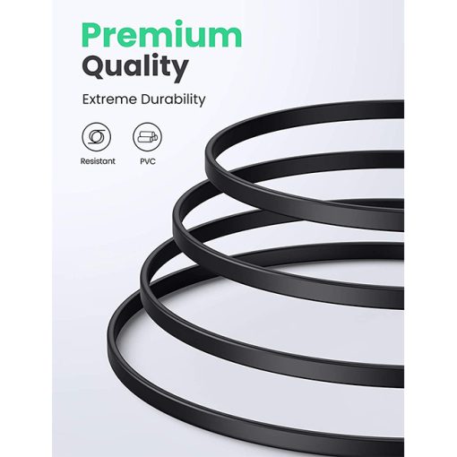 Cáp mạng Ugreen 10979 Cat8 tốc độ cao được thiết kế phẳng và linh hoạt.