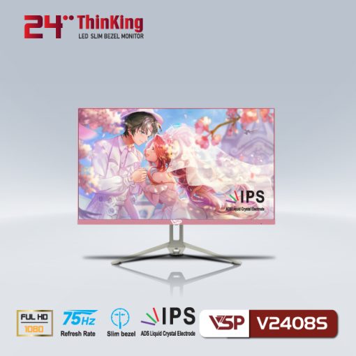 VSP V2408S Màu Hồng (24 inch/ FHD/ 75Hz/ IPS) 