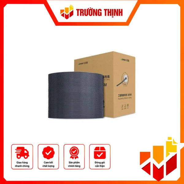 Cáp mạng CAT5E U/UTP cuộn dài 305m 8P8C 24AWG 350MHz Ugreen 60547