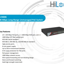 Switch PoE 24 Port HiLook NS-0324P-230 (B)