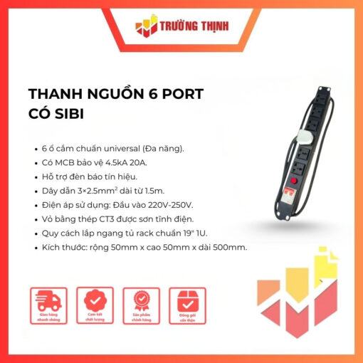 THANH NGUỒN 6 PORT CÓ SIBI
