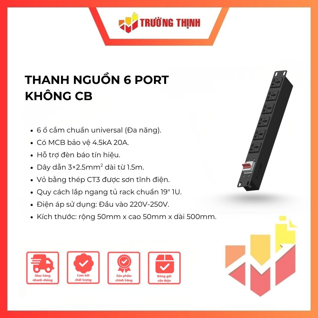 THANH NGUỒN 6 PORT KHÔNG CB