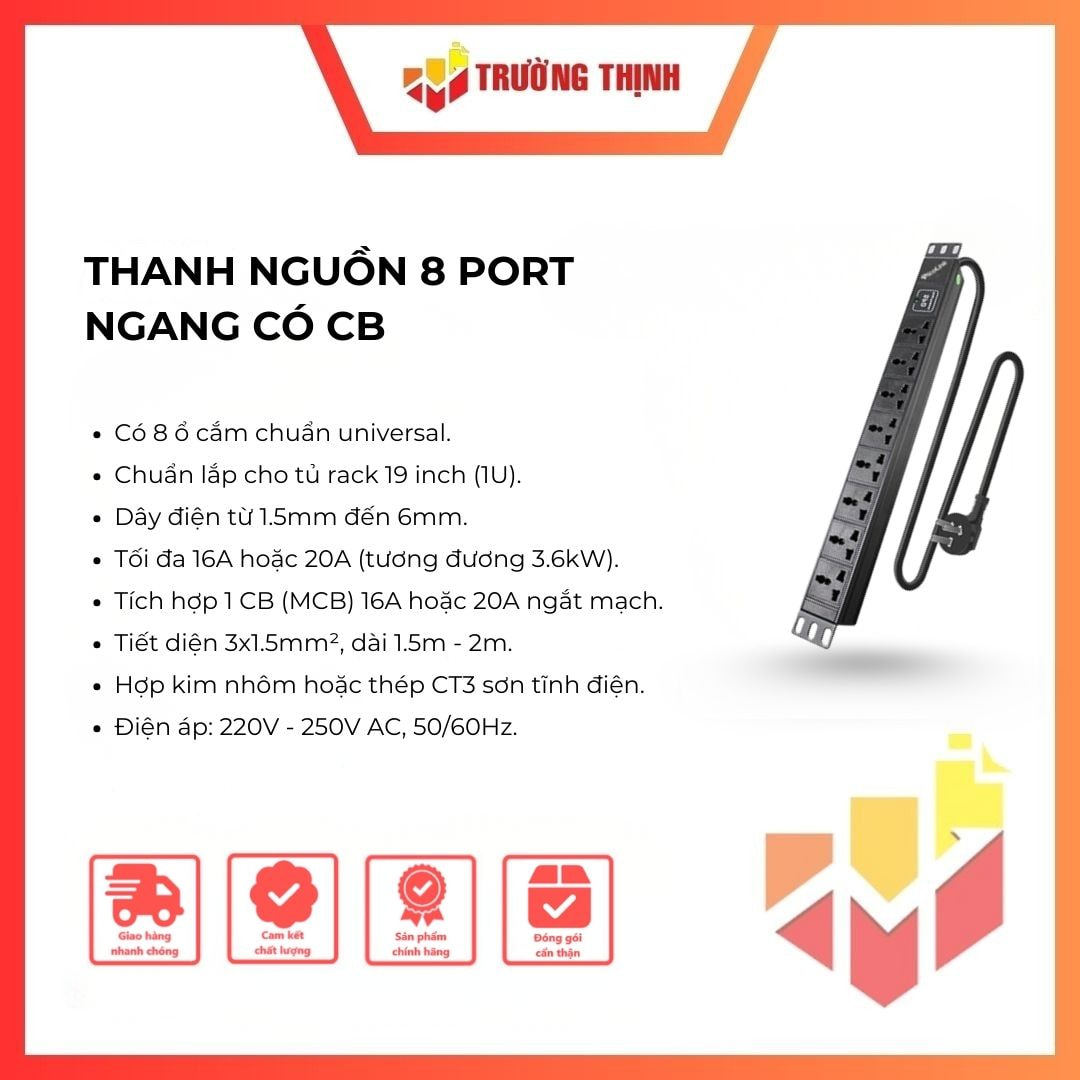 THANH NGUỒN 8 PORT KHÔNG CB