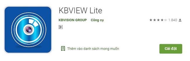 Tải ứng dụng KBVIEW Lite Tải ứng dụng KBVIEW Lite