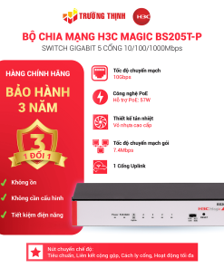 Switch 5 Cổng POE Gigabit Bộ chuyển mạch không quản lý H3C Magic BS205T-P