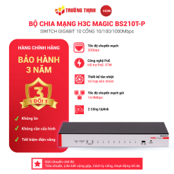 Desktop Switch 10 Cổng PoE Gigabit - Bộ chuyển mạch không quản lý H3C Magic BS210T-P