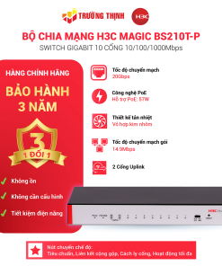 Desktop Switch 10 Cổng PoE Gigabit - Bộ chuyển mạch không quản lý H3C Magic BS210T-P