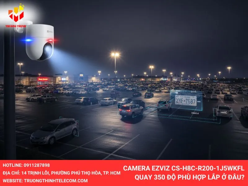 Camera Ezviz CS-H8c-R200-1J5WKFL quay 350 độ phù hợp lắp ở đâu?