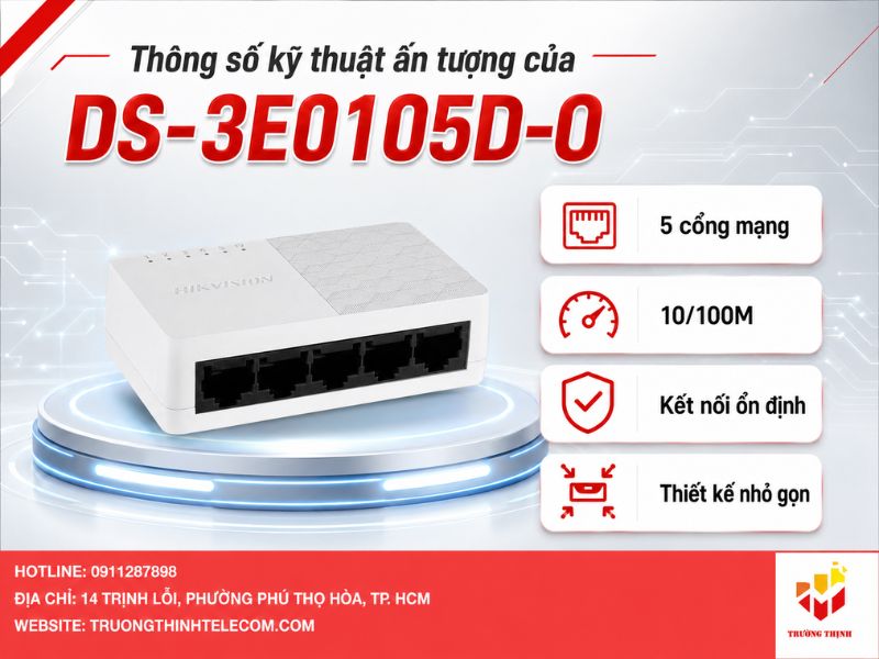 Thông số kỹ thuật ấn tượng của DS-3E0105D-O