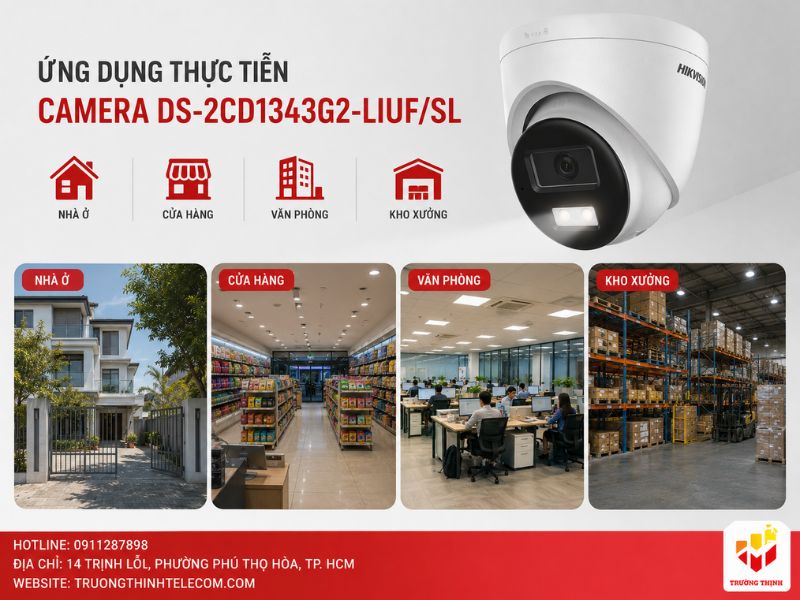 Ứng dụng thực tiễn của camera DS-2CD1343G2-LIUF/SL
