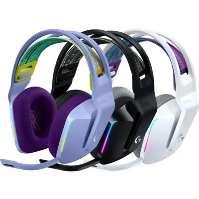 HEADSET LOGITECH G733 LIGHTSPEED WIRELESS RGB GAMING (BLACK/WHITE/LILAC)