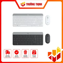 Combo bàn phím chuột Logitech MK470 Slim Wireless (Đen/ Trắng)