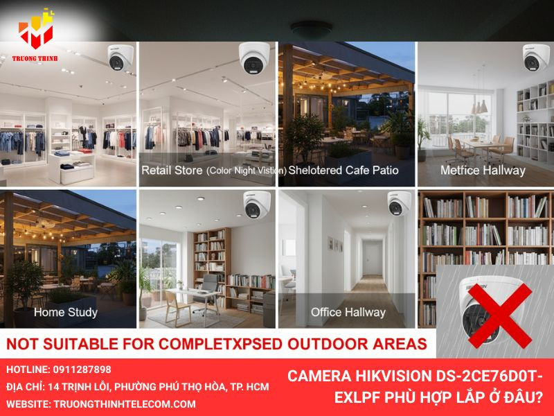 CAMERA HIKVISION DS-2CE76D0T-EXLPF phù hợp lắp ở đâu?