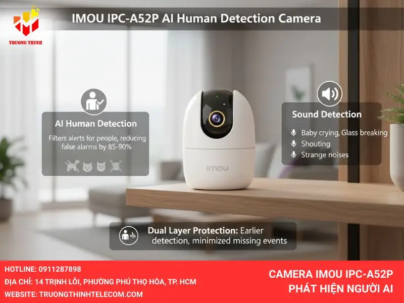Camera IMOU IPC-A52P phát hiện người AI