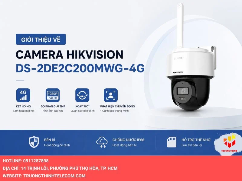 Giới thiệu về Camera Hikvision DS-2DE2C200MWG-4G