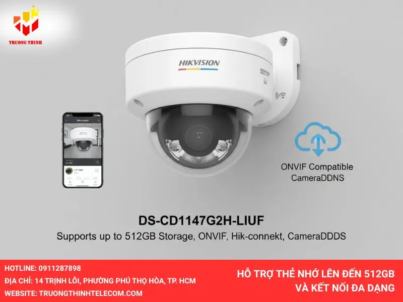 Hỗ trợ thẻ nhớ lên đến 512GB và kết nối đa dạng