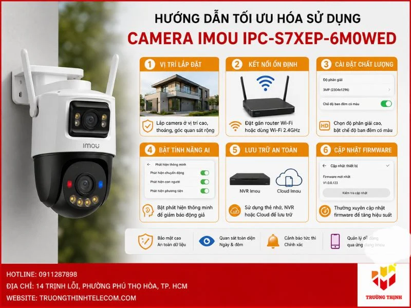 Hướng dẫn tối ưu hóa sử dụng Camera Imou IPC-S7XEP-6M0WED