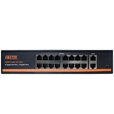Switch 16 port PoE Gigabit APTEK SG1162P