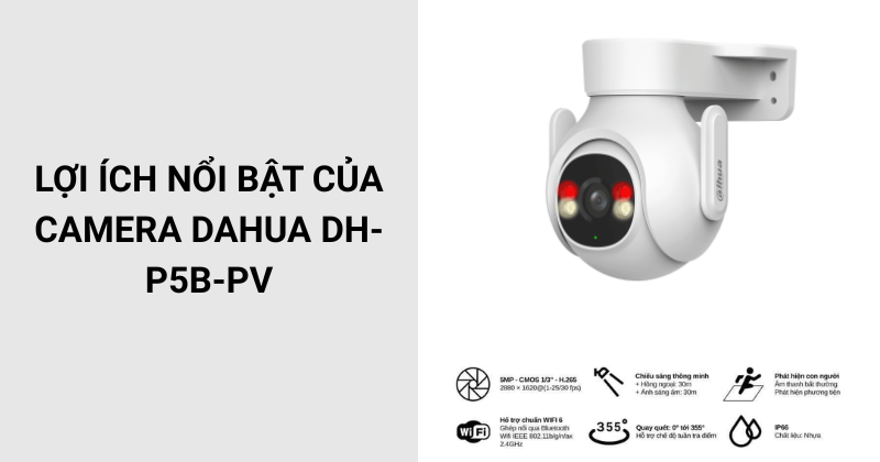 Lợi ích nổi bật của Camera Dahua DH-P5B-PV