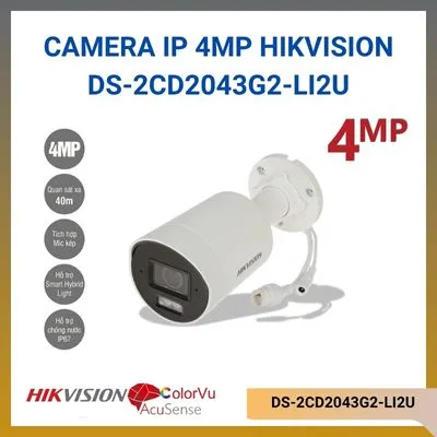 Camera IP 4MP HIKVISION DS-2CD2043G2-LI2U thân trụ