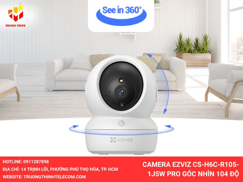 Camera EZVIZ CS-H6c-R105-1J5W Pro góc nhìn 104 độ