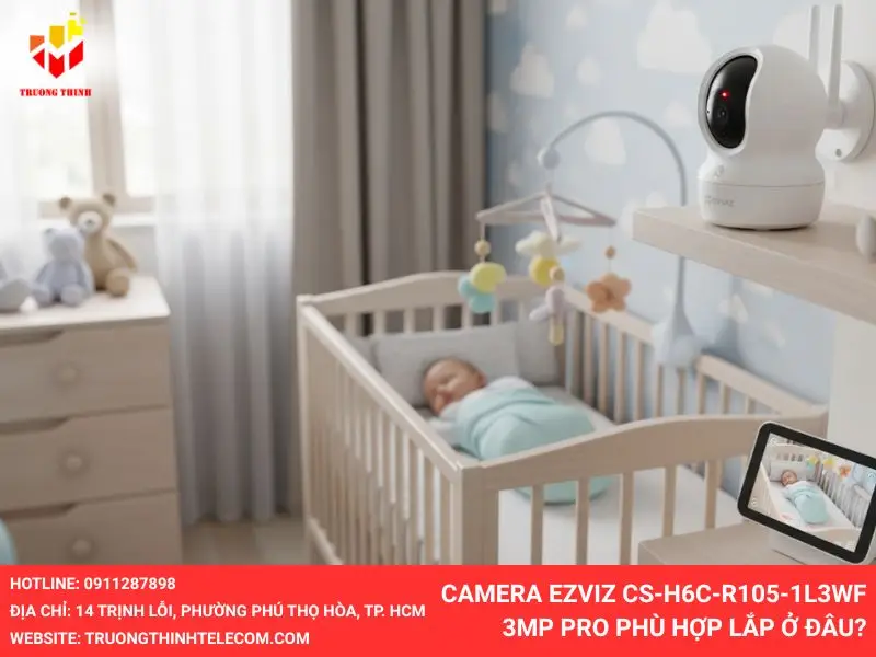Camera Ezviz CS-H6c-R105-1L3WF 3MP PRO phù hợp lắp ở đâu?
